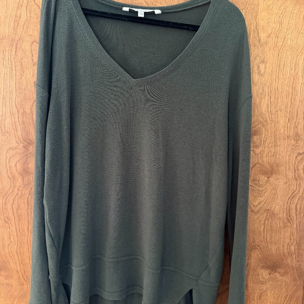 Cupcakes and Cashmere Women's High Low Oversize Gazella Sweater - Size S - Green